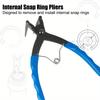 Snap-Ring Pliers 90 Degrees Bending Pliers Heavy-duty Cylinder Internal Ring Remover Long Nose 90° Bent