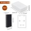 24pcs Cardboard Jewelry Boxes with Sponge Pad Inside Rectangle for Anniversaries Wedding Birthday White 8x5.1x2.7cm Inner Size: 7.4x4.6x2.45cm