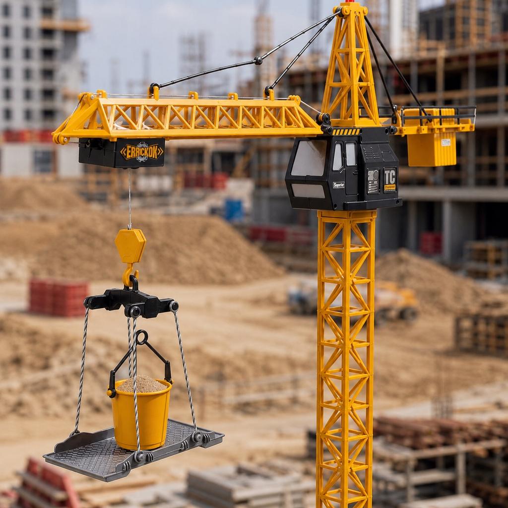 [PACZB] RC Construction Crane with Remote Control, 132 Cm High, Z3402