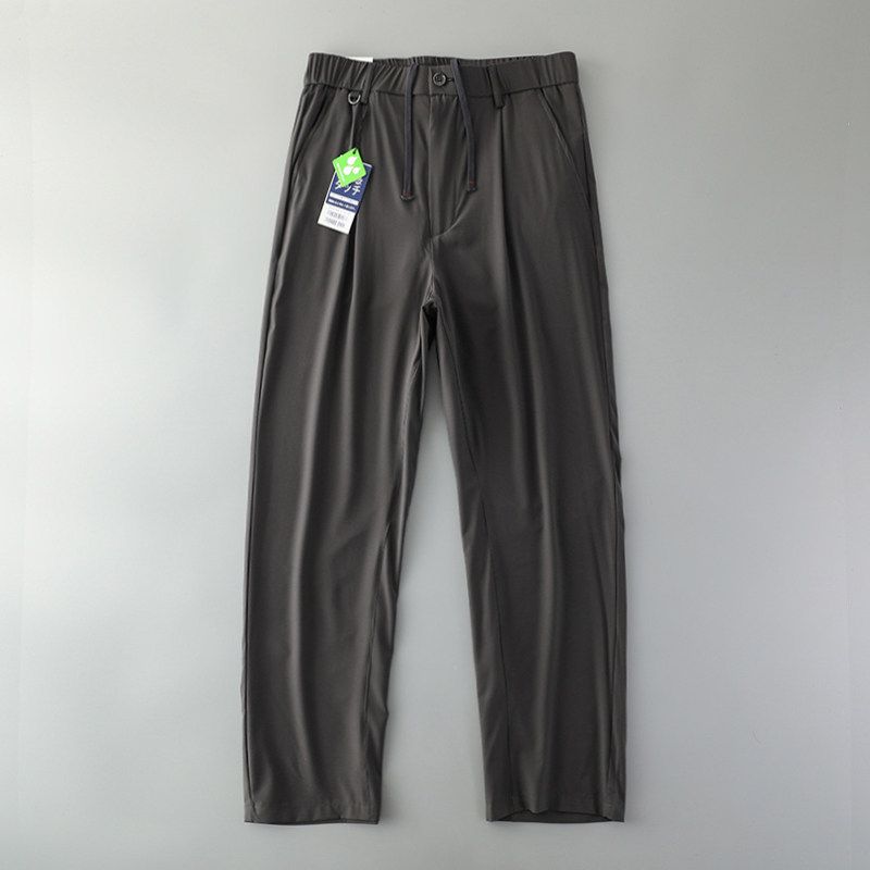 Elastic Ice Silk Thin Straight Export Men's Trousers