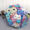 1pc Cats Kawaii Automatic Folding Umbrella - Compact 8-Rib Design, Durable Plastic & Iron, Lightweight for Outdoor Daily Use056