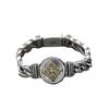 Vajra Silver-Plated Rotatable Bracelet: Ethnic Style with Retro Charm and Trendy Personality for Men