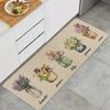 Aquarellblume Küchenbodenmatte Tulpendesign Ultraweich Waschbar Rutschfest Fleckenbeständig Matte für Küche Schlafzimmer Heimdekoration