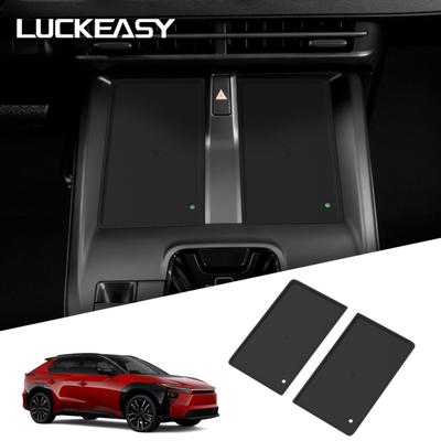 LUCKEASY Left Drive for Toyota BZ4X/BZ 2026- Silicone Dual Wireless Charging Pad Car Phone Anti Dirt Mat Interior Accessiories