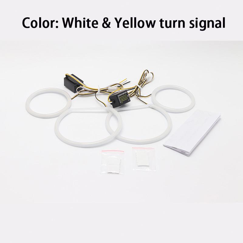 For BMW 1 Series E81 E82 E87 E88 halogen Headlight Accessories SMD Cotton Light Switchback LED Angel Eye Ring DRL Kit