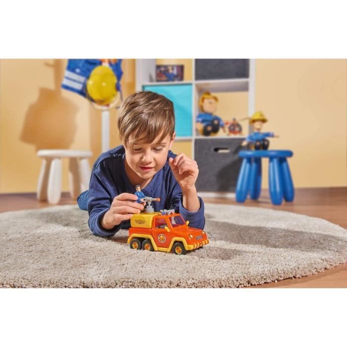 Smoby - Sam le Pompier - Pick Up Vénus - Fonction Lance à Eau - Jouet pour Enfant de 3 Ans et Plus