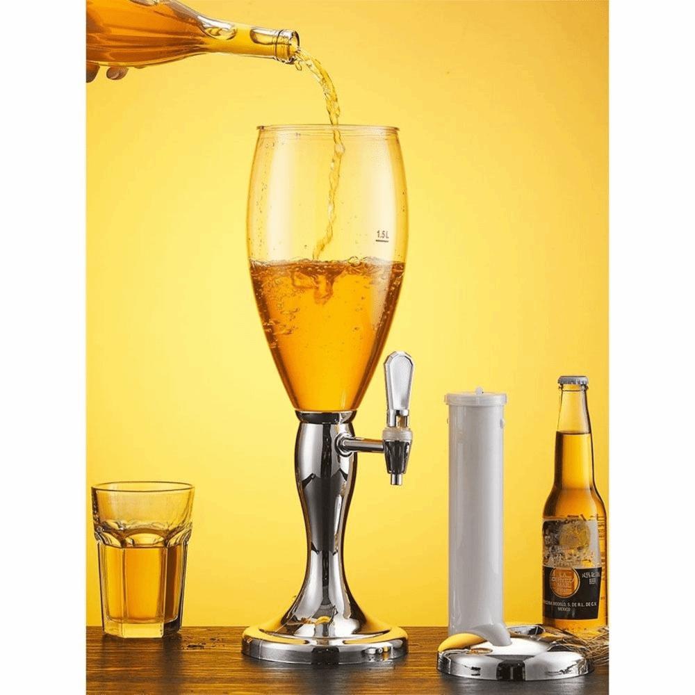 1.5/2/3L Beer Dispenser with Icicles Drink Holder Creative Beer Tower  KTV Use