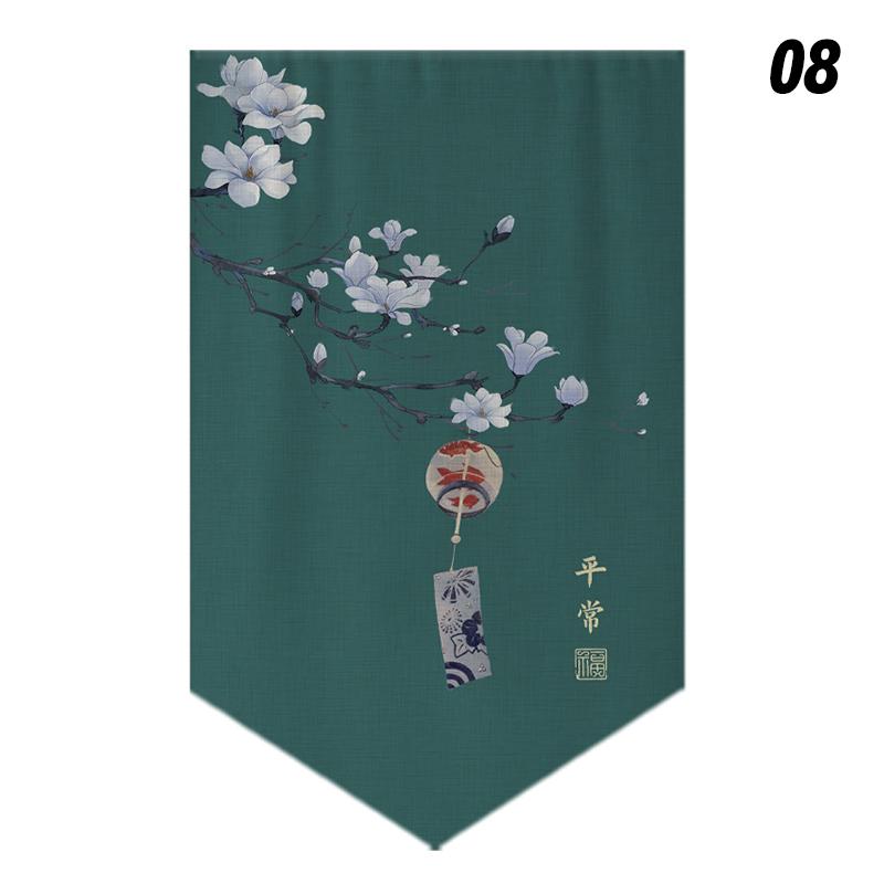 Chinese Style Door Head Half-curtain Noren Izakaya Bistro Bar Restaurant Decor Short Curtains Living RoomKitchen Porch Partition