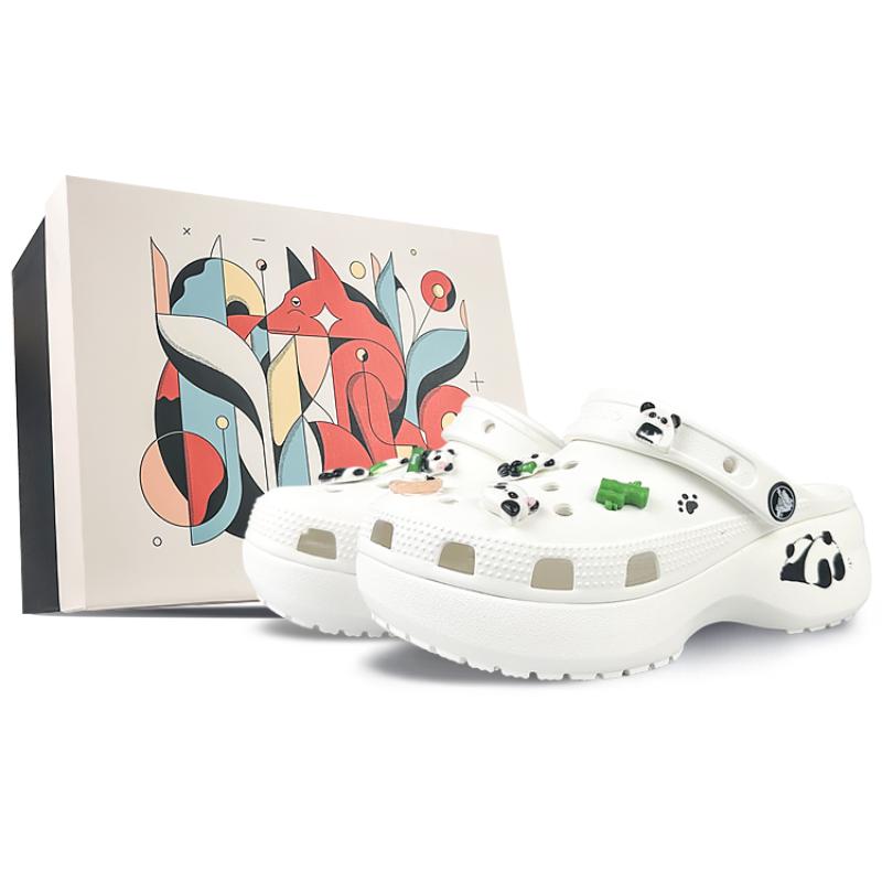 

Crocs Classic Clog Platform Clogs Women s Black White 34-35 белый