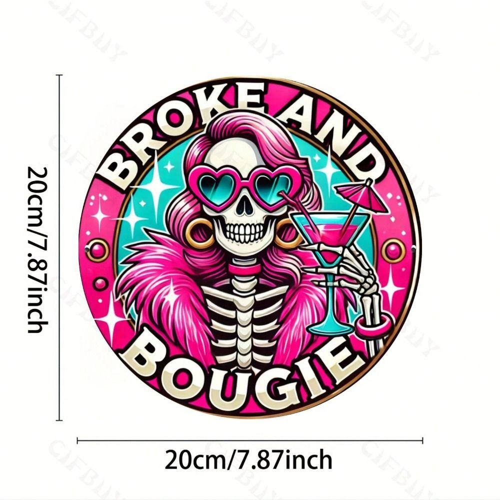 Handmade Metal Tin Painting Floral Art Decor 20x20cm