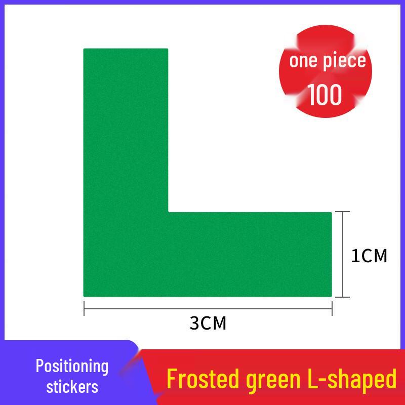 PVC L-shaped Floor Marking Stickers зелёный