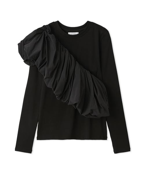 Emi Ruffle Blouse Long Sleeve Set Free Size Women's (13WCT251044), Black,
