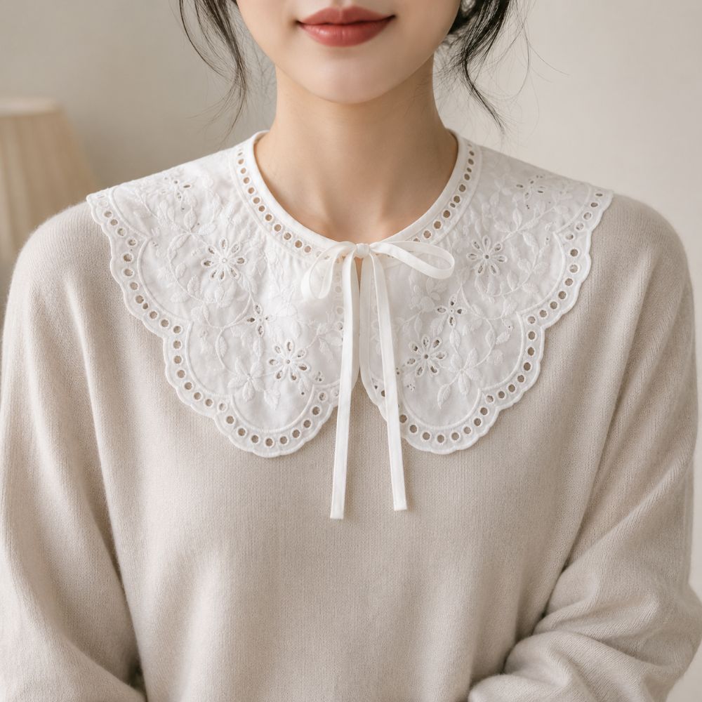 Lace Floral Fake Collar Detachable Decoration Collar False Collar  Shirts/Sweater/Dress Accessory