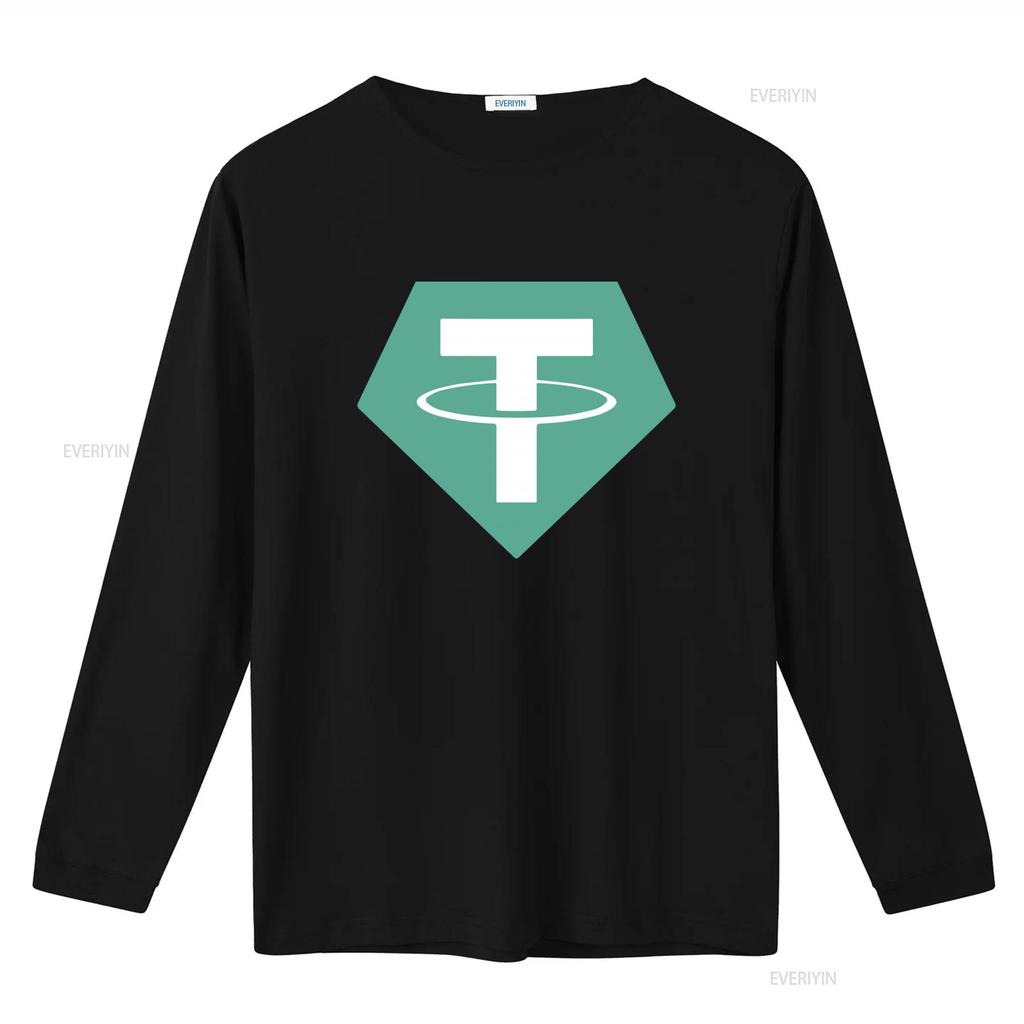 Usdt Tether Small Logo Cryptocurrency Bitcoin Crypto Coin Softstyle T Shirt vintage Washed Stretched streetwear