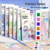 Portable Watercolor Doodle & Painting Book for Kids with Gouache Paints