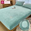 Lenzuolo con angoli in flanella calda con fascia elastica per letto singolo/matrimoniale Coprimaterasso aderente super morbido e caldo Coprimaterasso delicato sulla pelle