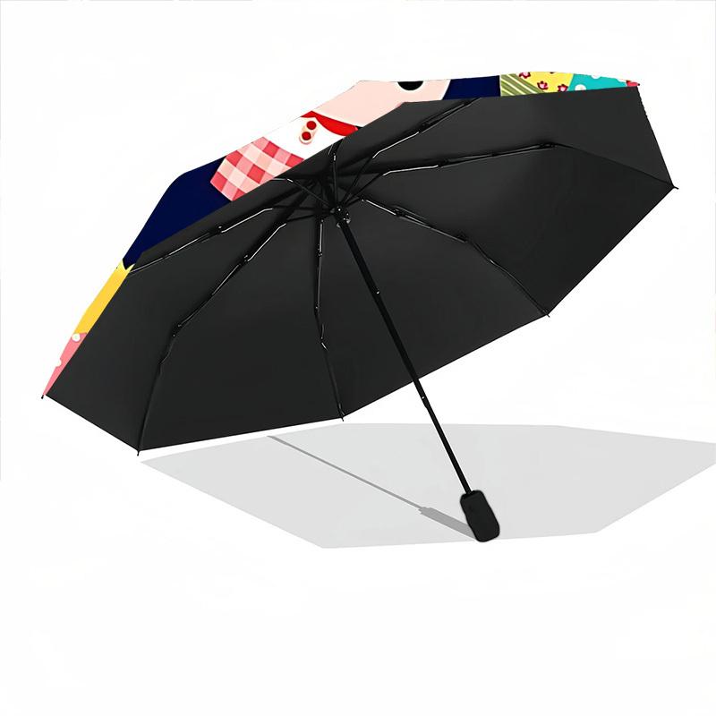 1pc Easter Eggs, Bunny Automatic Opening and Closing Folding Umbrella with 8 Iron Ribs - Portable, Foldable for Travel Yy251124108