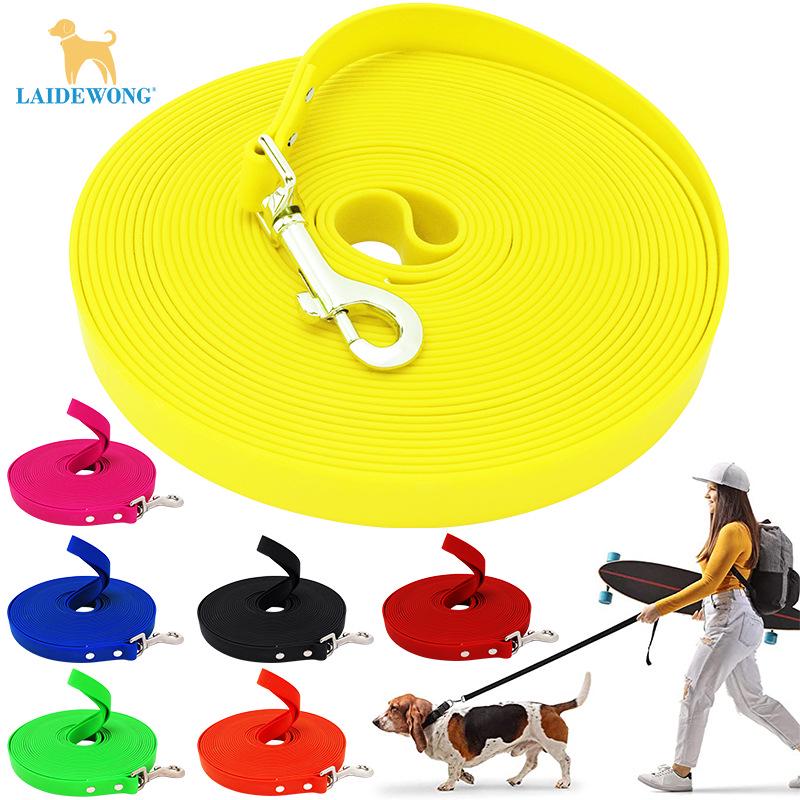 Waterproof Stain-Resistant PVC Dog Training Leash for Outdoor Walking 1.5cm x 1.8m
