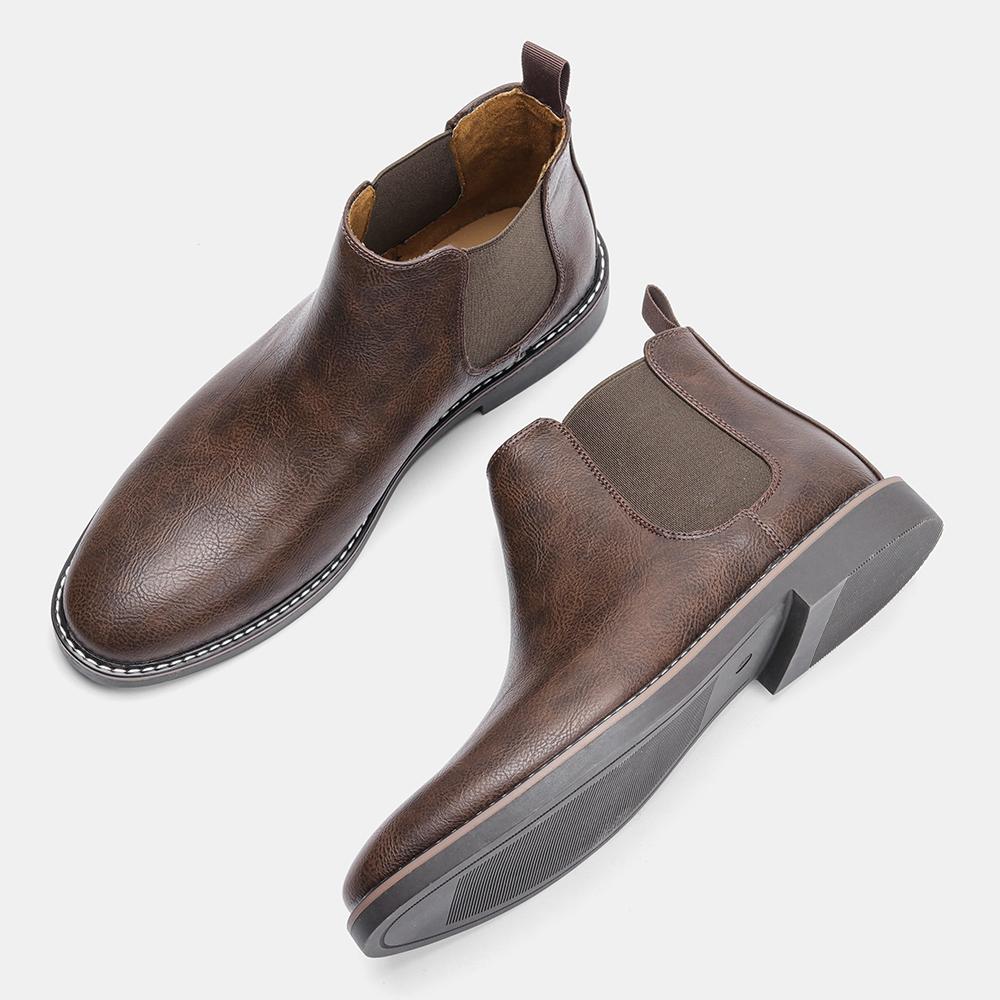 Men Boots Comfortable Retro Fashion 2026 Brand Boots Leather