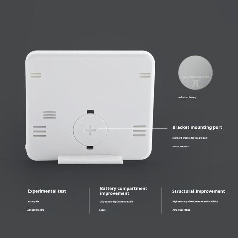 Temperature Humidity Meter Clock Temperature Format And Celsius For Home Office
