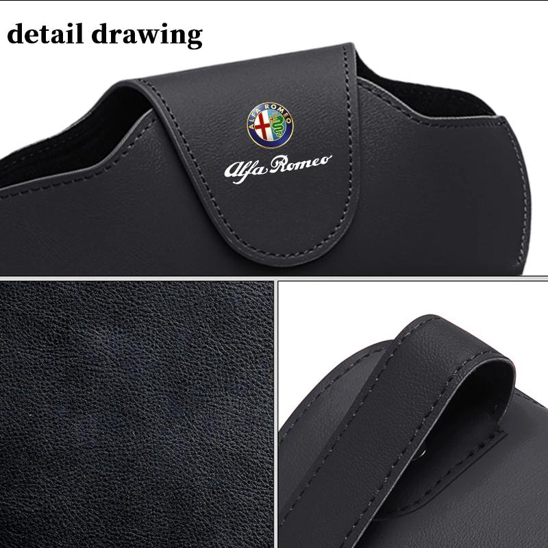 Auto Brillenetui Ticket Kartenhalter Sonnenblende Sonnenbrillenhalter Für Alfa Romeo 159 Giulietta 156 147 Giulia Mito GT Stelvio