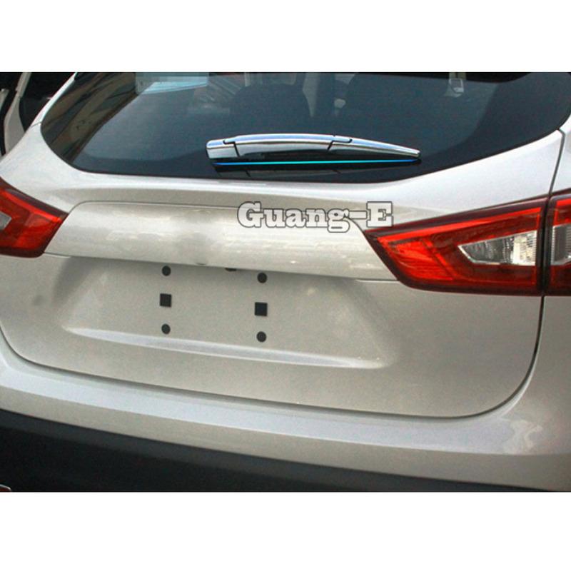 Car Body Trim ABS Chrome Car Rear Glass Wiper Nozzle Cover Tail Window Frame Lamp Hoods For Nissan Qashqai J11 2016 2017 2018