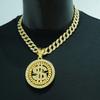 Hip-Hop Men'S Trendy Brand Rotatable Coin Pattern Zinc Alloy Necklace Personalized Dollar Style Pendant