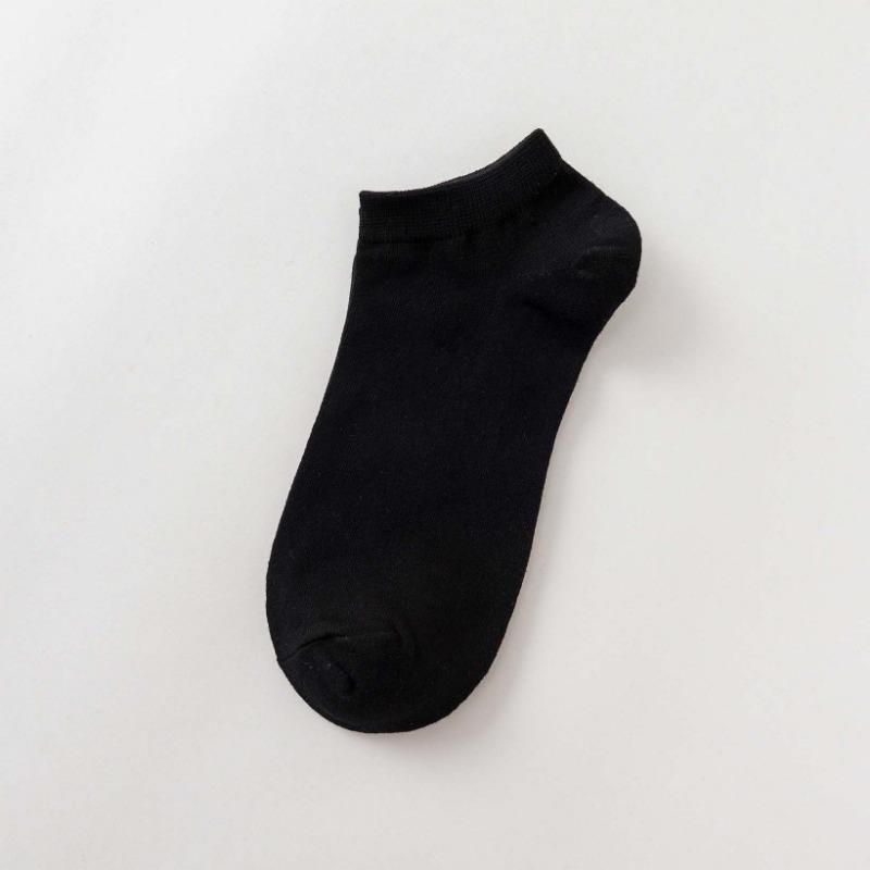 Men's Summer Thin Breathable Sweat Absorption Deodorant Pure Color Simple Short Boat Socks