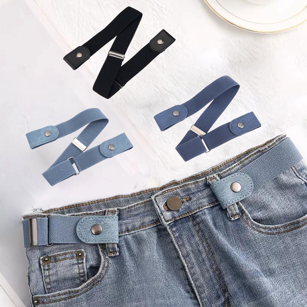 Adjustable Invisible Waistband Tightener Soft Fabric Belt For Pants Discreet Support Easy Closure