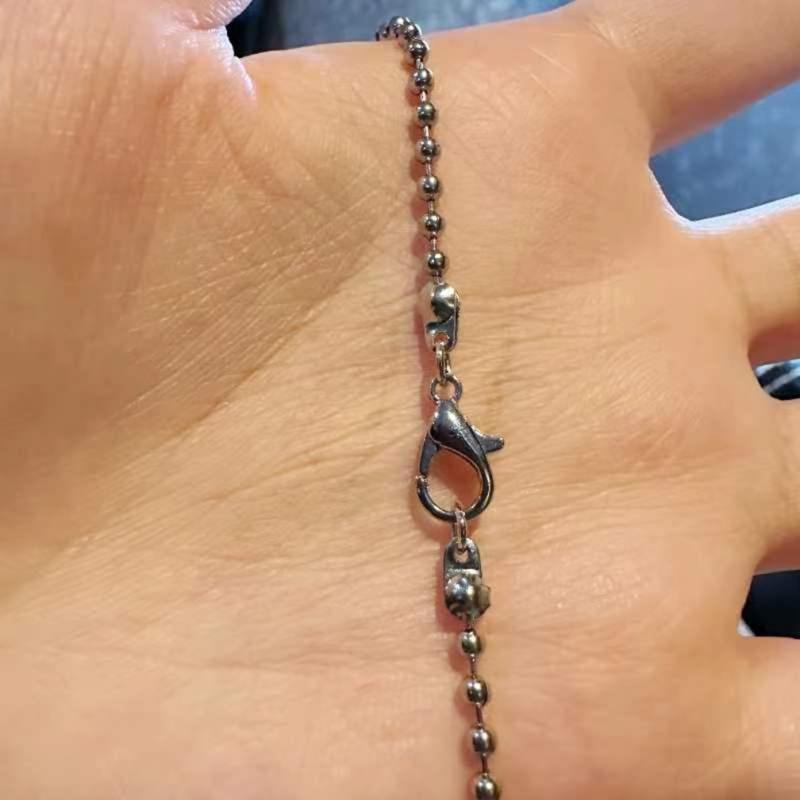 Sweet Cool Acrylic Mini Donuts Pendant Necklace Funny Choker Metal Bead Chain Charm Necklace Neck Chain Fashion Jewelry