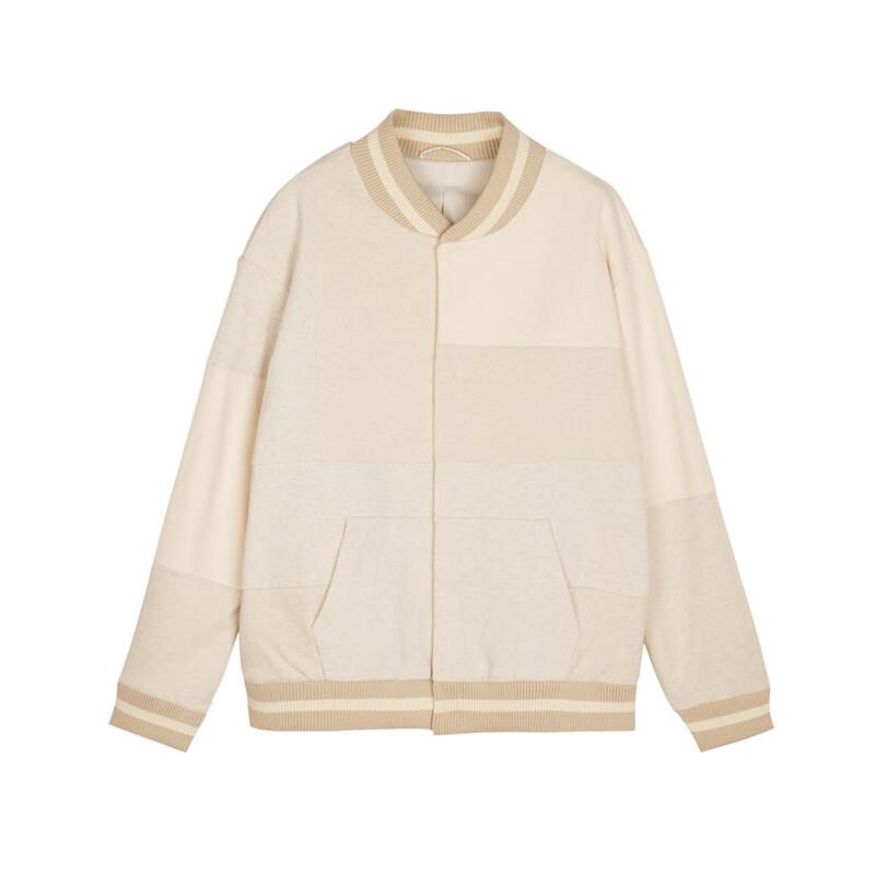 CROQUIS Men's 2023 Autumn Color-Block Baseball Collar Full-Zip Sweatshirt