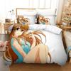 Golden Time Bedding Set Single Twin Full Queen King Size Bed Set Adult Kid Bedroom Three-piece Suits 3D Print Anime Bed She