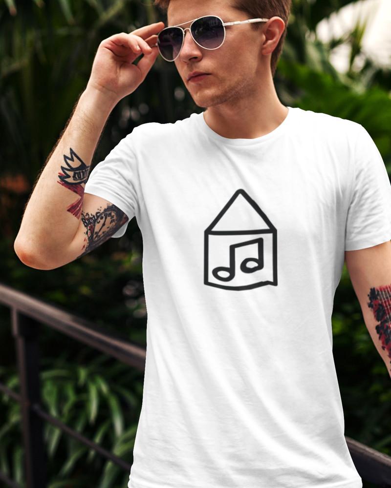 Футболка House Music (Рейв Бесплатная Вечеринка DJ Фестиваль Танцы 12 EDM IDM Микс Техно) Футболка Unisex L