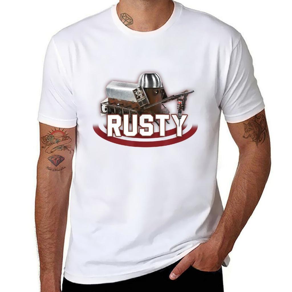 Rusty Battlebots - Rusty Art T-Shirt T Shirts for Man Cotton T Shirt Personalised Funny T Shirts Man T-Shirt