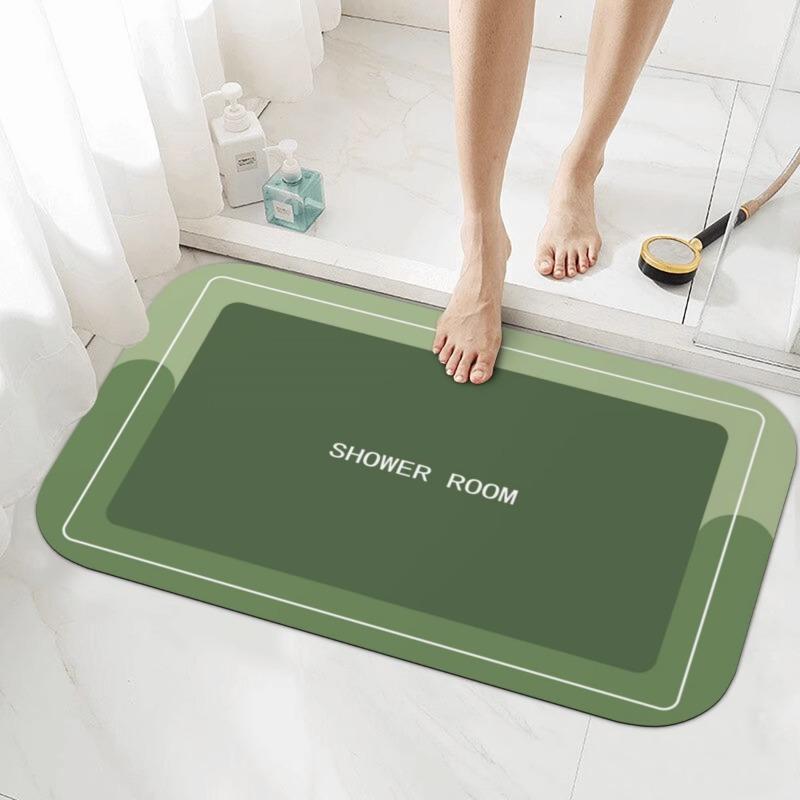 Diatom Mud Absorbent Floor Mat, Bathroom Light Luxury Floor Mat, Bathroom Toilet Anti Slip Quick Drying Floor Mat