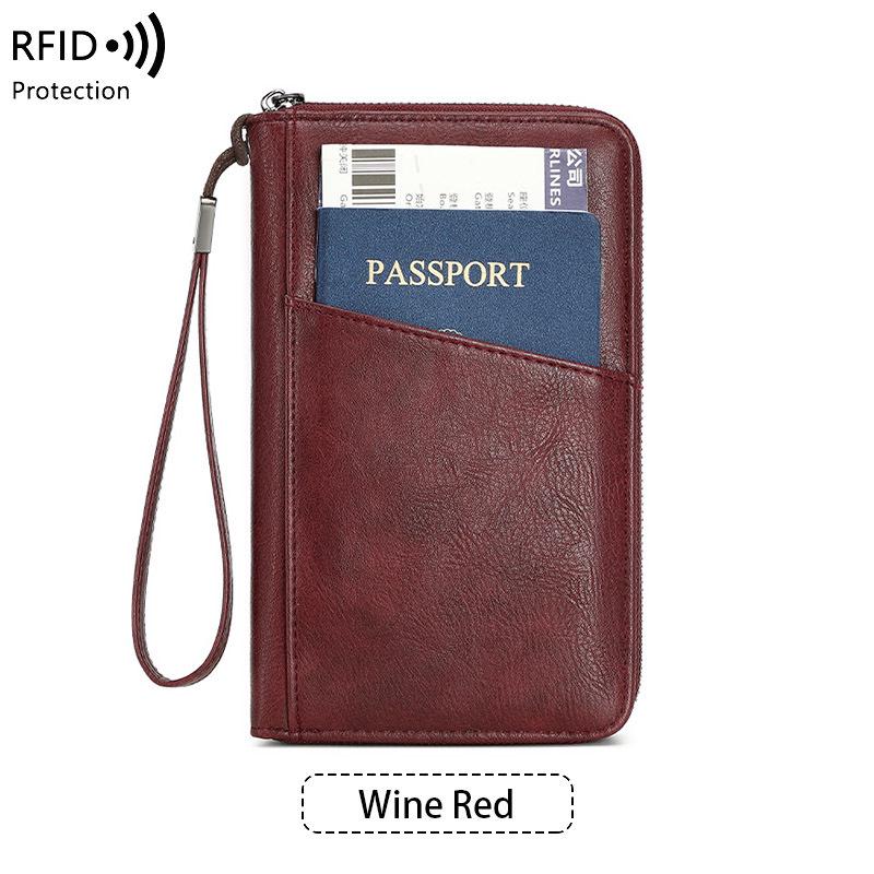 RFID Anti-Magnetic Passport and ID Zipper Wallet