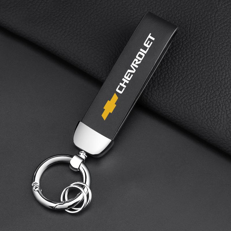 1 Pezzo Portachiavi Emblema Auto Portachiavi in Metallo e Pelle Portachiavi Accessori Auto per Chevrolet Captiva Colorado Cruze Spark Malibu