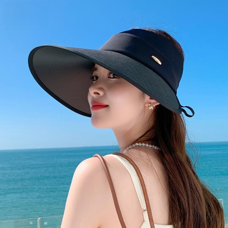 Summer Sun Hat Wide Brim Sunshade Hat For Women With Breathable Polyester