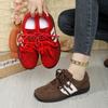 Women's Red Casual Sports Board Shoes, Gump-Style Height-Increasing Retro Training Footwear, Versatile Comfortable Trendy Style.