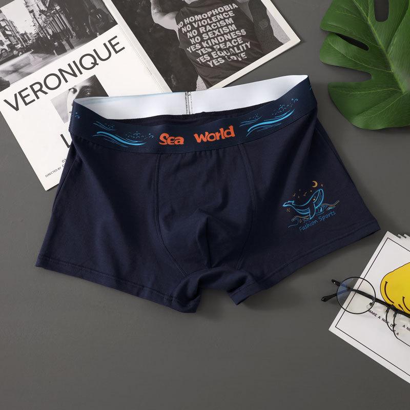 

Мужское хлопковое нижнее белье дышащее и удобное мужские боксеры шорты с плоскими углами 3XL сапфировый