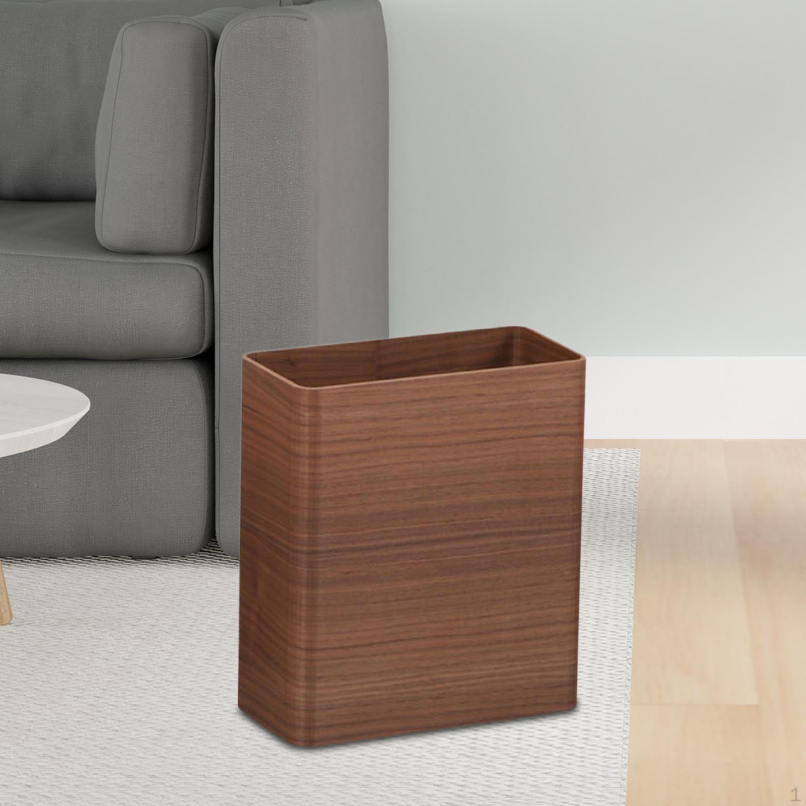 

Wooden Trash Can for Home And Office Use Dark Wood