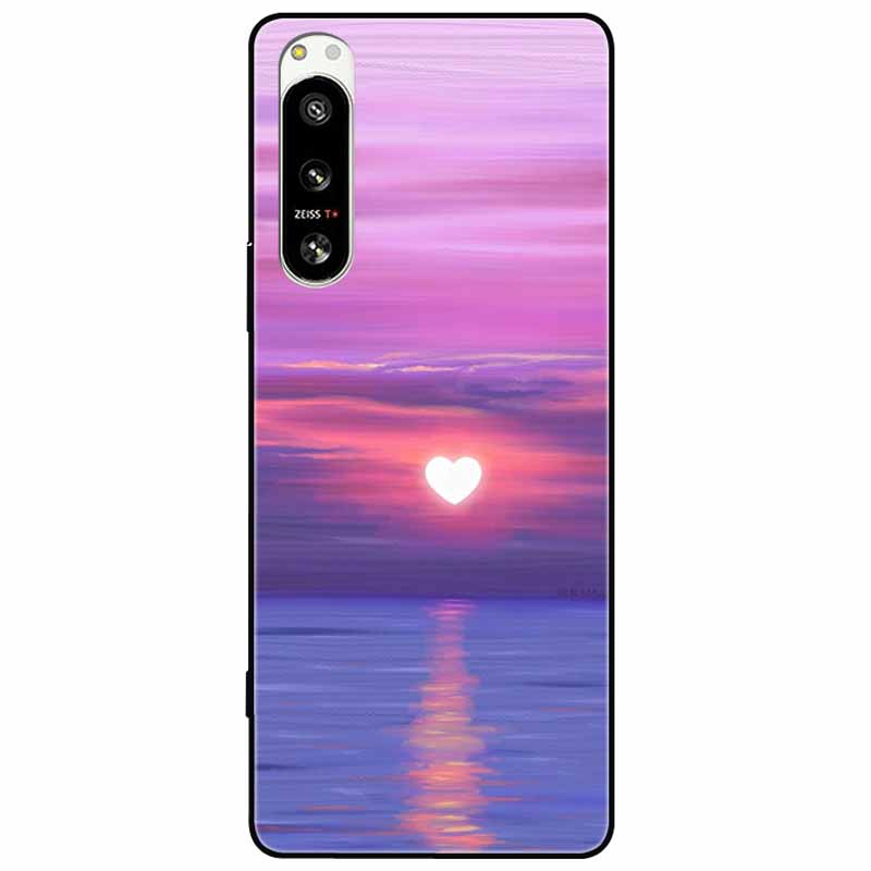 For Sony Xperia 5 IV / 1 IV Case 10IV Soft Silicone Flower Phone Back Cases For Sony Xperia 10 IV V Cover 5IV TPU Bumpers 10V