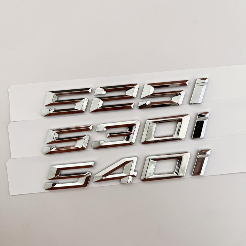 Car 3D ABS Trunk Letters Logo Badge Emblem Decal Sticker For BMW 5 series 520i 525i 528i 530i 535i 540i E39 E60 E61 F10 F11 G30