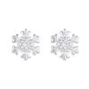 Cui Yan S999 Silber Schneeflocken Ohrstecker - Koreanischer Stil für Herbst/Winter Damen