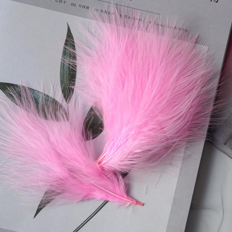 50Pcs Feather Turkey Hair Vascular Fleece, Dream Catcher Diy Corsage Earrings Headgear Hair Accessories Color Pendant Decorative Materials