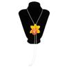 Orchid Flower Necklace Cloth Simulation Flower Earrings Personality Clavicle Chain  Girl