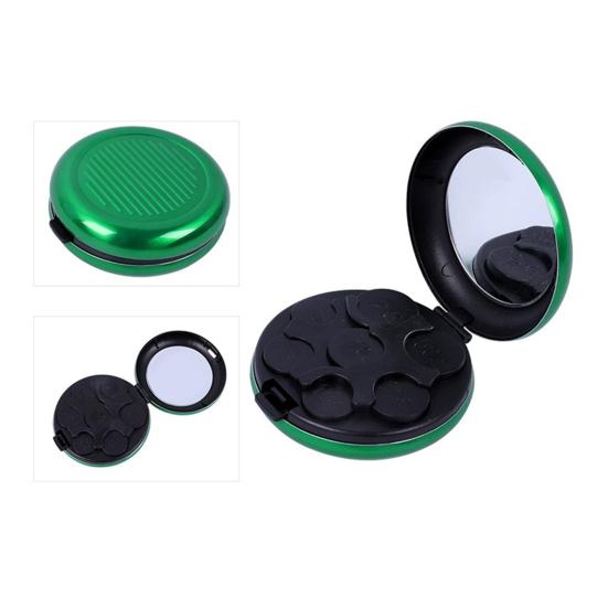 Coin Organizer with 7 Slots Large Capacity Built-in Mirror Compact Design Portable Travel Yen Coin Organizer Dispenser