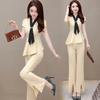 Fashion Suit for Women, Summer, Large Size, Loose, Stylish, Slimming, Belly-covering, Wide-leg Pants, Two-piece Set