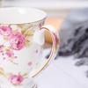 350ml Keramik-Kaffeetasse Vintage Knochenporzellan Kaffeetasse Tasse Bedruckte Teetasse Frühstückstasse Trinkgeschirr Küchenzubehör