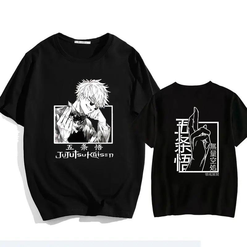 Japanese Jujutsu Kaisen Gojo Anime T-shirt Unisex Manga Gojo Satoru Graphic T Shirts Short Sleeve Tee Y2k T-shirts Summer Tops